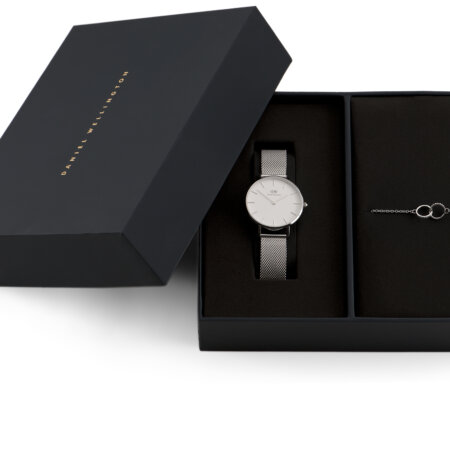 Daniel Wellington SET Combo Petite 32 S White, Elan Unity Bracelet S 175mm